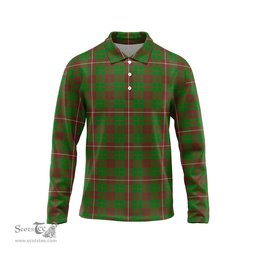 Scottish MacKinnon Hunting Modern Tartan Long Sleeve Plaid Polo Shirt