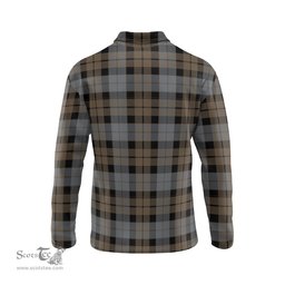 Scottish MacKay Weathered Clan Crest Tartan Polo Long Sleeve Plaid Polo Shirt