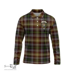 Scottish MacKay of Strathnaver Clan Crest Tartan Polo Long Sleeve Plaid Polo Shirt