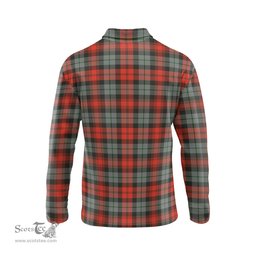 Scottish MacLachlan Weathered Tartan Long Sleeve Plaid Polo Shirt