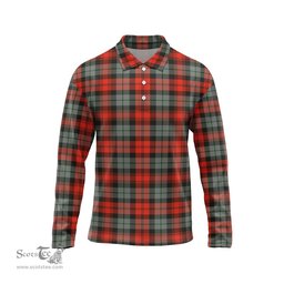 Scottish MacLachlan Weathered Tartan Long Sleeve Plaid Polo Shirt