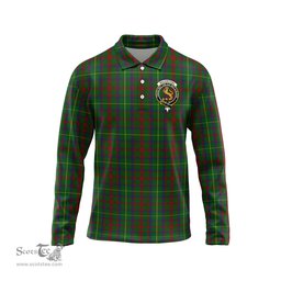 Scottish MacKintosh Hunting Clan Crest Tartan Polo Long Sleeve Plaid Polo Shirt
