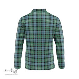 Scottish Melville Ancient Tartan Long Sleeve Plaid Polo Shirt
