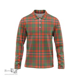 Scottish MacKinnon Ancient Tartan Long Sleeve Plaid Polo Shirt