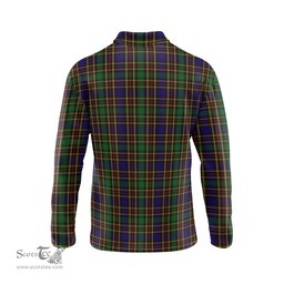 Scottish Vosko Tartan Long Sleeve Plaid Polo Shirt