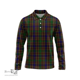Scottish Vosko Tartan Long Sleeve Plaid Polo Shirt