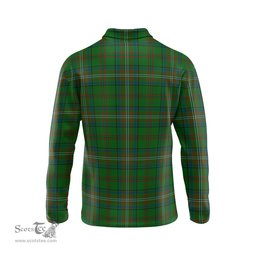 Scottish McClure Hunting Tartan Long Sleeve Plaid Polo Shirt