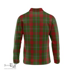 Scottish Strange Clan Crest Tartan Polo Long Sleeve Plaid Polo Shirt
