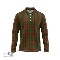 Scottish MacGillivray Hunting Tartan Long Sleeve Plaid Polo Shirt