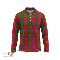 Scottish MacKintosh Modern Tartan Long Sleeve Plaid Polo Shirt