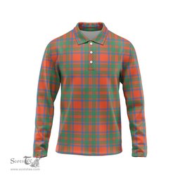 Scottish MacKintosh Ancient Tartan Long Sleeve Plaid Polo Shirt