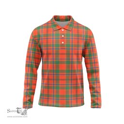 Scottish Munro Ancient Tartan Long Sleeve Plaid Polo Shirt