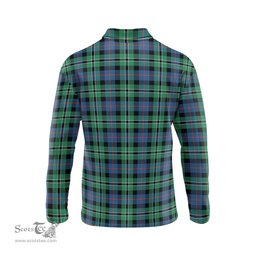 Scottish Rose Hunting Ancient Clan Crest Tartan Polo Long Sleeve Plaid Polo Shirt