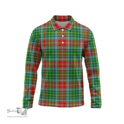Scottish Muirhead Tartan Long Sleeve Plaid Polo Shirt