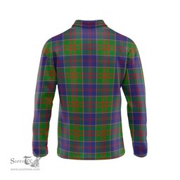 Scottish Stewart of Appin Hunting Modern Clan Crest Tartan Polo Long Sleeve Plaid Polo Shirt