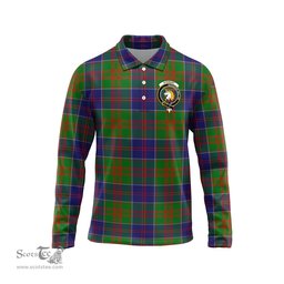 Scottish Stewart of Appin Hunting Modern Clan Crest Tartan Polo Long Sleeve Plaid Polo Shirt
