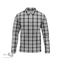 Scottish Wallace Dress Tartan Long Sleeve Plaid Polo Shirt