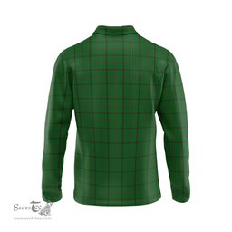 Scottish Mar Tribe Tartan Long Sleeve Plaid Polo Shirt