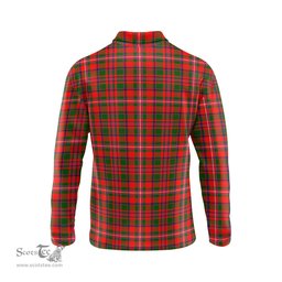 Scottish MacKinnon Modern Clan Crest Tartan Polo Long Sleeve Plaid Polo Shirt