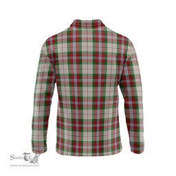 Scottish MacLean Dress Tartan Long Sleeve Plaid Polo Shirt