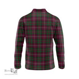 Scottish Stewart of Bute Hunting Tartan Long Sleeve Plaid Polo Shirt