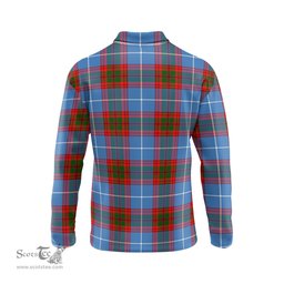Scottish Spalding Clan Crest Tartan Polo Long Sleeve Plaid Polo Shirt