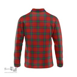 Scottish Wood Dress Clan Crest Tartan Polo Long Sleeve Plaid Polo Shirt