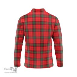 Scottish Seton Modern Tartan Long Sleeve Plaid Polo Shirt