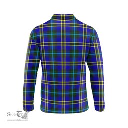 Scottish Weir Modern Clan Crest Tartan Polo Long Sleeve Plaid Polo Shirt