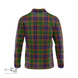 Scottish Stevenson Tartan Long Sleeve Plaid Polo Shirt