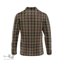 Scottish MacKenzie Hunting Clan Crest Tartan Polo Long Sleeve Plaid Polo Shirt