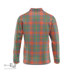 Scottish MacKintosh Ancient Clan Crest Tartan Polo Long Sleeve Plaid Polo Shirt