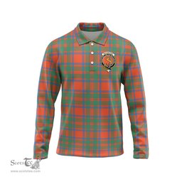 Scottish MacKintosh Ancient Clan Crest Tartan Polo Long Sleeve Plaid Polo Shirt