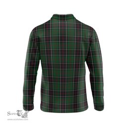 Scottish Sinclair Hunting Tartan Long Sleeve Plaid Polo Shirt