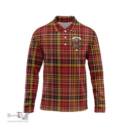 Scottish Ogilvie (Ogilvy) of Strathallan Clan Crest Tartan Polo Long Sleeve Plaid Polo Shirt