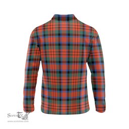 Scottish MacDuff Ancient Clan Crest Tartan Polo Long Sleeve Plaid Polo Shirt