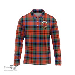 Scottish MacDuff Ancient Clan Crest Tartan Polo Long Sleeve Plaid Polo Shirt