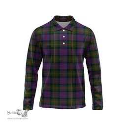 Scottish MacDonell of Glengarry Tartan Long Sleeve Plaid Polo Shirt