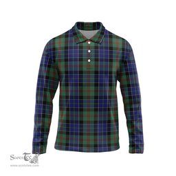 Scottish McFadzen #02 Tartan Long Sleeve Plaid Polo Shirt