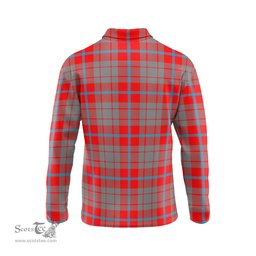Scottish Moubray Tartan Long Sleeve Plaid Polo Shirt
