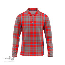Scottish Moubray Tartan Long Sleeve Plaid Polo Shirt