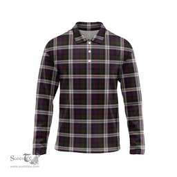 Scottish MacDonald Dress Tartan Long Sleeve Plaid Polo Shirt