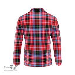 Scottish Udny Clan Crest Tartan Polo Long Sleeve Plaid Polo Shirt