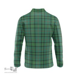 Scottish Ross Hunting Ancient Clan Crest Tartan Polo Long Sleeve Plaid Polo Shirt