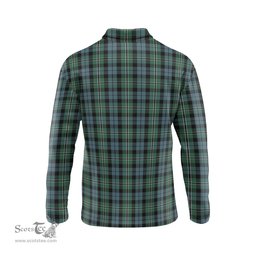Scottish Melville Tartan Long Sleeve Plaid Polo Shirt