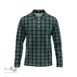 Scottish Melville Tartan Long Sleeve Plaid Polo Shirt