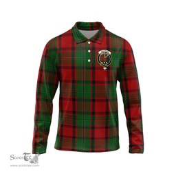 Scottish MacPhail Clan Crest Tartan Polo Long Sleeve Plaid Polo Shirt
