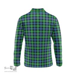Scottish Murray of Atholl Ancient Clan Crest Tartan Polo Long Sleeve Plaid Polo Shirt