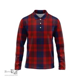 Scottish Wotherspoon Tartan Long Sleeve Plaid Polo Shirt