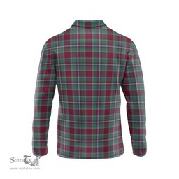 Scottish Spens (Spence) Clan Crest Tartan Polo Long Sleeve Plaid Polo Shirt